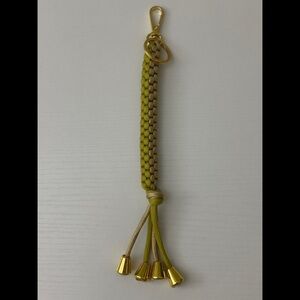 Gold and Tan Braided Keychain